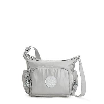 Kipling Gabbie Mini Metallic Crossbodytassen Zilver | België 2092SG